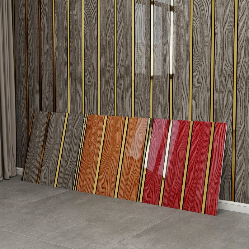 Panneaux muraux en bois grainé - Pvc Panel Background avis et prix